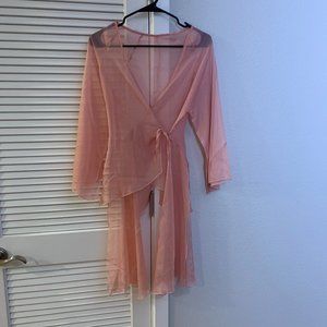 纱衣 Unbranded Women Chinese Classical Dance Gauze / Sheer Mesh Top, Pink, Size S